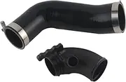 SCNCADEEMT Silicone Turbo Inlet Elbow Tube Performance Intake Hose Compatible with VW Compatible with Golf MK7 R Compatible with Audi 2015+ V8 MK3 A3 S3 TT Air Intake(B)
