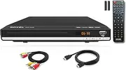 Roxel RDP-S500 DVD Player with HDMI Cable for TV, Multi Region DVD Player with USB Port, Remote Control, CD Player with FULL HD HDMI and RCA Port