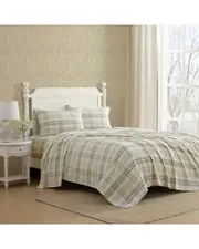 Laura Ashley 200 Thread Count Mulholland Plaid Cotton Flannel Sheet Set