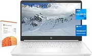 HP Stream 14 Inch Laptop for Student，Intel Celeron N4120,8GB RAM,64GB eMMC,1TB Cloud Storage, Free AI-Powered Microsoft 365,720p Webcam,Windows 11 S,Long Battery Life,with 5ave Accessories,White