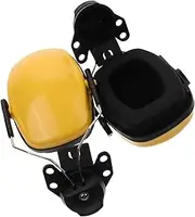 CRILSTYLEO Hearing Protection Earmuffs Anti-Noise Ear Protectors for Workshop Safety Helmet Style Comfortable Fit Noise Reduction for Workers