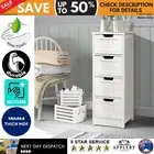 Bathroom Storage Cabinet White Chest of Drawers Bedside Table 30x30x81cm