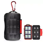Water-Resistant Anti-shock Memory Card Case Holder for 12 SD+12 Micro SD TF Card