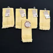 5 Charles Craft Cotton Yellow Fingertip Towel Cross Stitch 14 Count Aida Insert