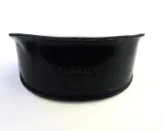 GUCCI Authentic Sunglass case Glossy Black Leather Clam Shell Medium