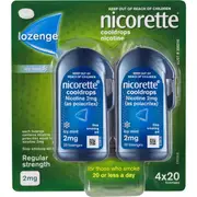 Nicorette Quit Smoking Regular Strength Cooldrops Lozenge Icy Mint 80 pack