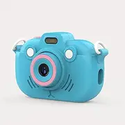 Kids Selfie Camera Toys for Children Age 3-10, Digital Video Camera Toy with Protective Cover, Christmas Birthday Festival Gifts for 3-10 Year Old Girls Boys (Blue)