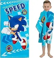 Franco Sonic The Hedgehog Anime Super Soft Lightweight 100% Recycled Beach Towel Made from Recycled Plastic Bottles, 58 in x 28 in, (100% Official Licensed Sonic The Hedgehog Product)