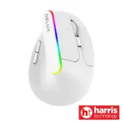 DELUX M618DB - Wireless Ergonomic Vertical Mouse - Dual Mode Version White
