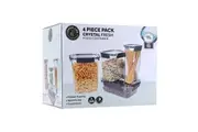 4pc Lemon And Lime Crystal Fresh Air-Tight Food Pasta Storage Containers Clear