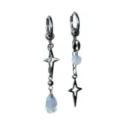 Drop Dangle Earrings Beaded Star Ear Cuffs for Daily Party Use