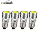 4X High Power E10 LED MES SCREW BASE WHITE TORCH HEADLAMP BULB CAR GLOBE DC12V