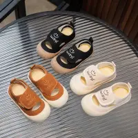 在飛比找蝦皮商城精選優惠-熱賣推薦  韓國童鞋 男童鞋 女童鞋 透氣帆布鞋 夏新款笑臉