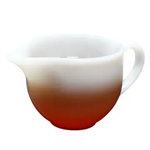 羊脂白玉瓷公道杯陶瓷帶把手分茶器大倒茶壺功夫茶具配件耐熱加厚