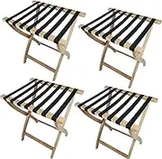 Luggage Holder Stand - Suitcase Stand, Extended Folding Suitcase Rack with Shoe Rack, Floor Organizer &Holder, Hotel Solid Wood Luggage Rack, for Hotels/Guest Rooms, 60X47X67CM