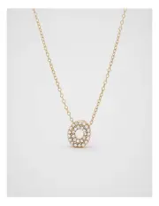 [Seed Heritage] Initial Jewel Bubble Necklace - O
