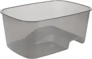 Plastic Turtle Aquarium with Basking Platform Clear Transparent Tank for Small Reptiles and Crayfish Easy to Clean Habitat Modern Design for Stylish Home