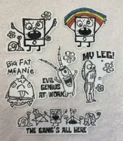SpongeBob Jumbo Stickers Lot