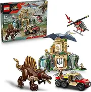 LEGO® Jurassic World Spinosaurus & Quetzalcoatlus Air Mission 76976 Dinosaur Building Toys for Kids, Prehistoric Animal Figures, Interactive Toy for Boys, Girls and Movie Fans Aged 8 and up