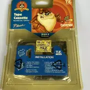 brother tz tape looney toons tape cassette TAZ Black Ink TZWT41 P-touch
