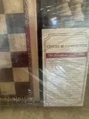 Chess And Checkers Wood Board Game
