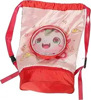 [Healeved] Swim Bag with Polyester Cartoon Pattern Beach Backpack Portable Wet Dry Separation Design Ample Storage for Towels Swimsuits for Travel Activities