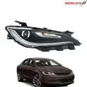 Headlight For 2015-2017 Chrysler 200 Halogen Right Side W/LED DRL Chrome Trim (for: Chrysler)