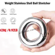 Stainless Steel Ball Stretcher Lock Testicle Ring Scrotum Squeeze Training