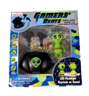 Hot Focus Bluetooth Wireless Earbuds Charging Case Alien Flashlight Keychain NEW