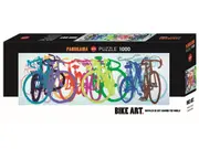 Bike Art, Colourful Row Jigsaw Puzzle, 1000 Piece