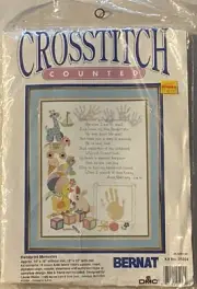 DMC Bernat Counted Cross Stitch Kit #25004 'Handprint Memories'