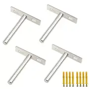 Floating Shelf Brackets 3 Inch Length Blind Shelf Supports - Pack of 4