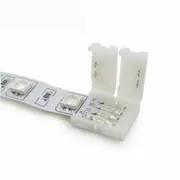 10x10mm RGB End Connecter Clip 4 Pin End Connector Clips for LED Strip lights No Soldering 3528 5050 RGB