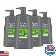 DOVE MEN + CARE 2-in-1 Shampoo and Conditioner Fresh and Clean 4 Count Nouris