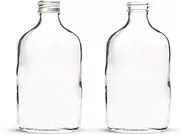 10pk 200ml Small Glass Milk Juice Candy Bottle Screw Top Lid Beverage Glassware