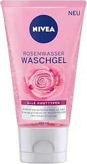 NIVEA Rose Water Wash Gel (150 ml), Facial Cleansing with MicellAIR Technology and Natural Rose Water, Cleansing Gel for All Skin Types