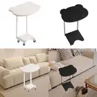 Bear End Table with Wheels Small Side Table for Living Room Bedroom Bedside