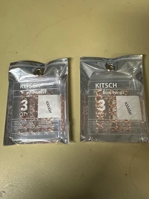 Kitsch Rose Gold Bun Twist (2packs)