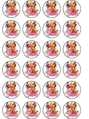 24 X WINX PARTY BIRTHDAY RICE PAPER CAKE TOPPERS