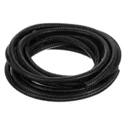 1/2 Inch x 25 Ft Split Wire Loom Tubing , Guard Convoluted Flex, Black