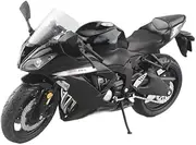 Motorcycle Model with Steering Movable Stand for Ni&nj&a &X-6R Racing Cross-Country 1/12 Motorcycles Model Simulation Metal Street Motorcycle Mode(Black)