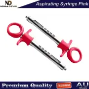 Pink Aspirating Syringe 1.8ml Set of 2 Anesthesia Dental Lab Instruments
