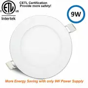 Facon 4.5'' 12V RV LED Slim Panel Light with Flat Trim Recessed Light Downlight