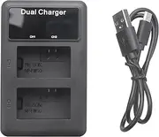 domoi LCD Dual USB Battery Charger for Fw50 Np Fw50 Np-Fw50 Npfw50 Battery Nex-3 Nex-5 Nex-6 -A55 A33 A55 A37 A3000 A5000 A6000 Camera