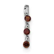 14k White Gold Red Diamond Slide Pendant