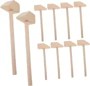 MUSISALY 10pcs Mini Wooden Hammer Lightweight Handheld Mallets for Games Safe and Small Hammers for Hand Training Promotes Development and Coordination