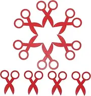 10pcs Scissor Cute School Supplies Preschool Learning Activities Stocking Stuffers for Back to School Supplies Scissor Safe Red Wooden