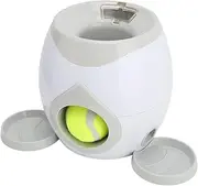Dog Ball Launcher, Automatic Dog Ball Thrower with 2 Tennis for Dog Training, Interactive Fetch Machine with Feeding Flat Tray for Small to Large Dogs, Dog Training Toy for Indoor