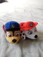 Paw Patrol Slippers Toddler Boy Girl Size M 7/8 Plush 3D Marshall & Chase