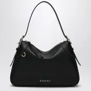 [GUCCI] GG Emblem medium black shoulder bag One size Black